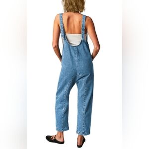 Women's Jean Denim Overall Baggy Jumpsuit Onesie with Pockets